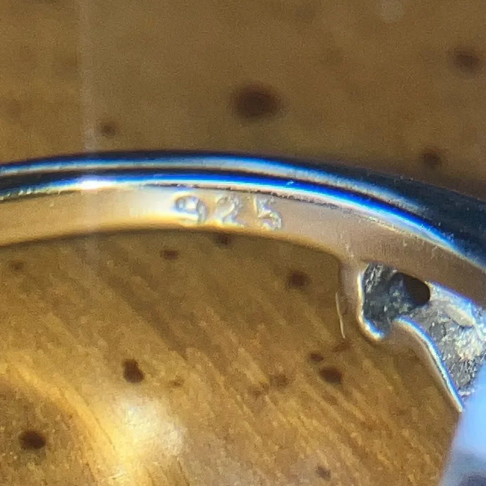 Natural London Blue Topaz Sterling Silver Ring Size 8